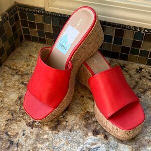 Red Platform Sandals